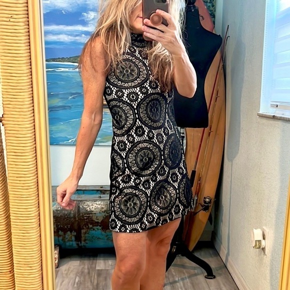 Love,Fire, Spectacular Black Lace Over Nude, What a Stunner! Oozes Class,Size S - Picture 7 of 13